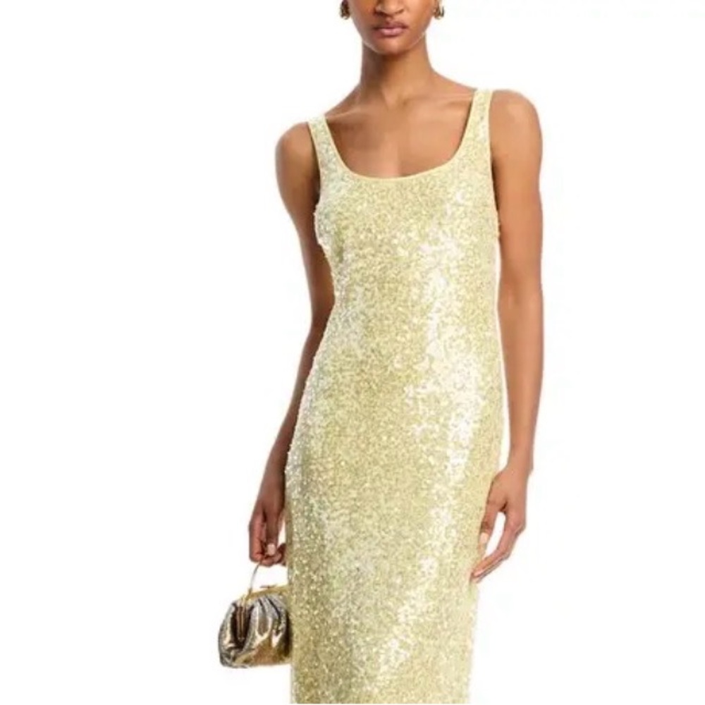 Milly Yellow Sequin  Dress #179